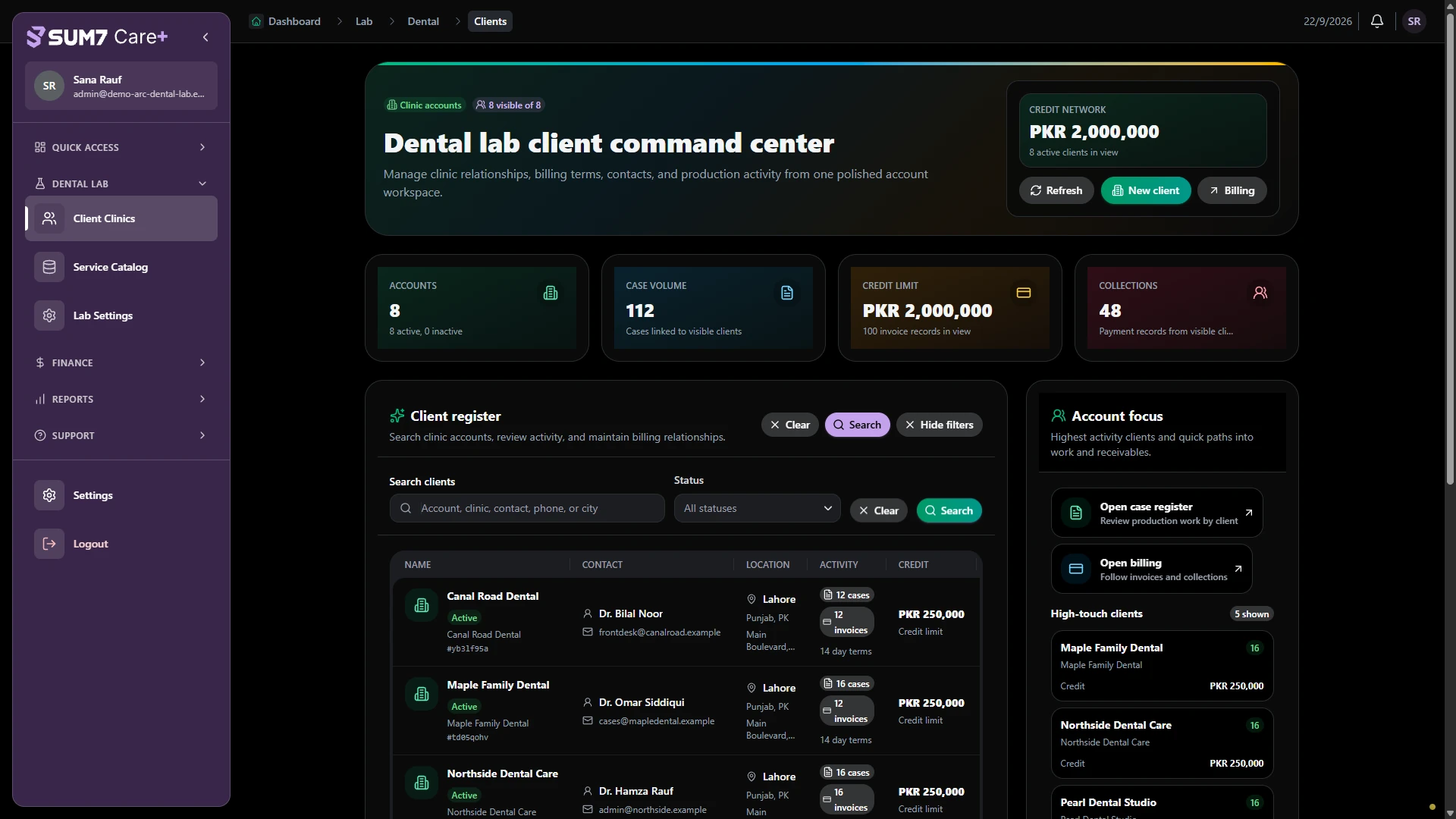 Keep client work organized. · Desktop