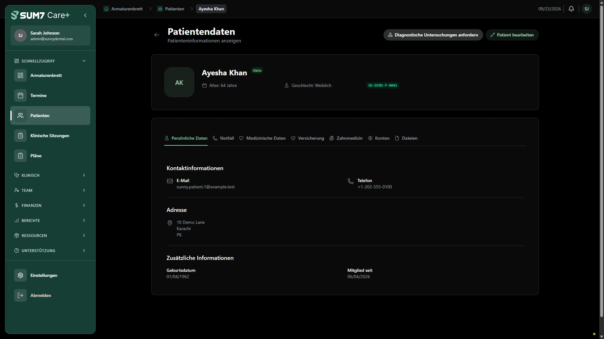 Halten Sie den Patientenkontext nah. · Desktop
