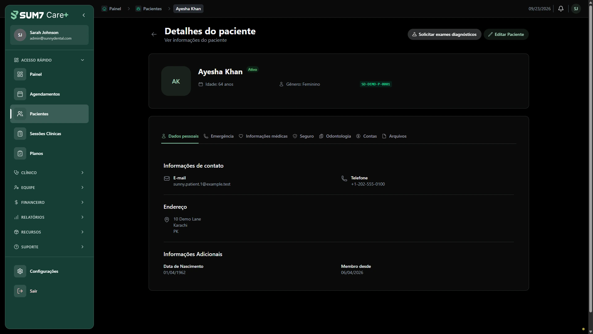Mantenha o contexto do paciente próximo. · Computador