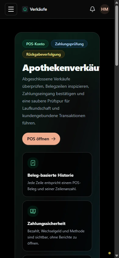 Halten Sie abgeschlossene Verkäufe nachverfolgbar. · Mobilgerät