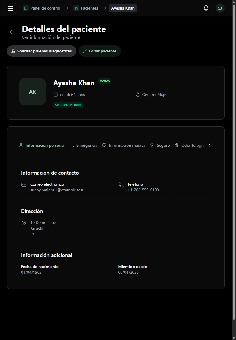 Mantén el contexto del paciente cerca. · Tableta