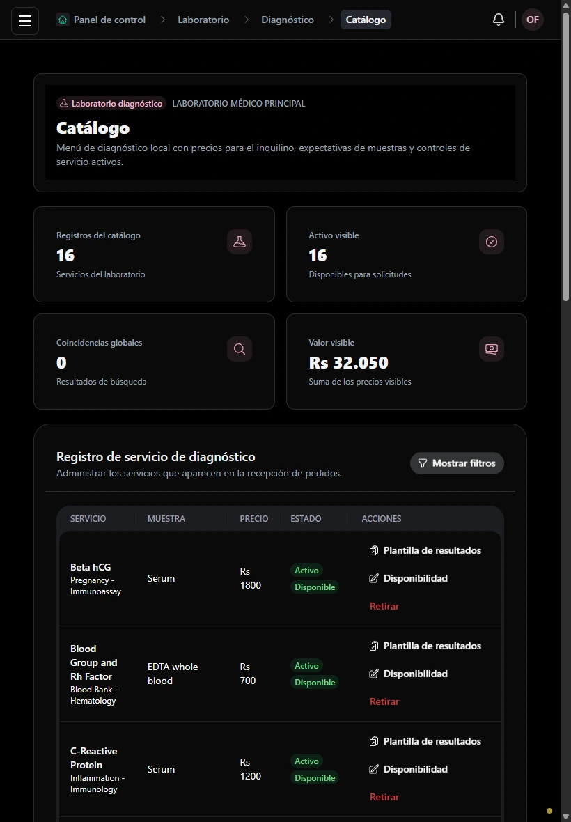Mantener los servicios disponibles claros. · Tableta