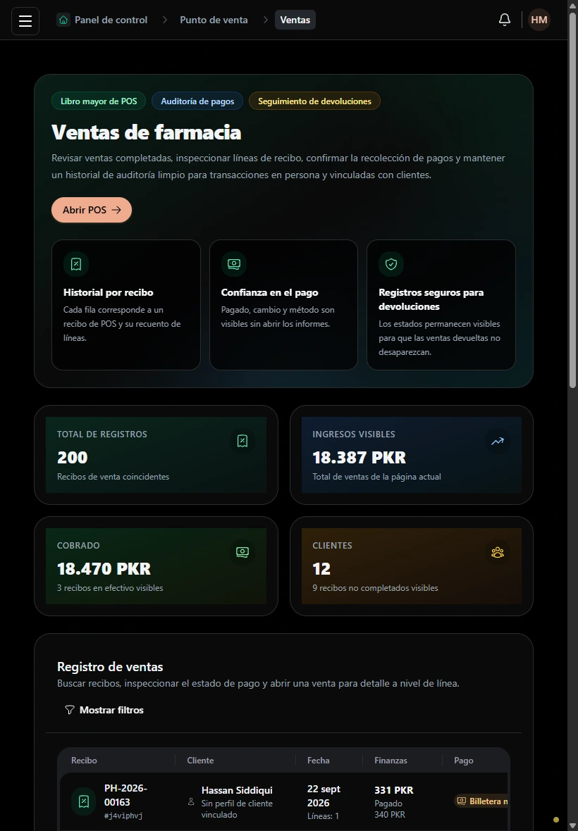 Mantener las ventas completadas rastreables. · Tableta