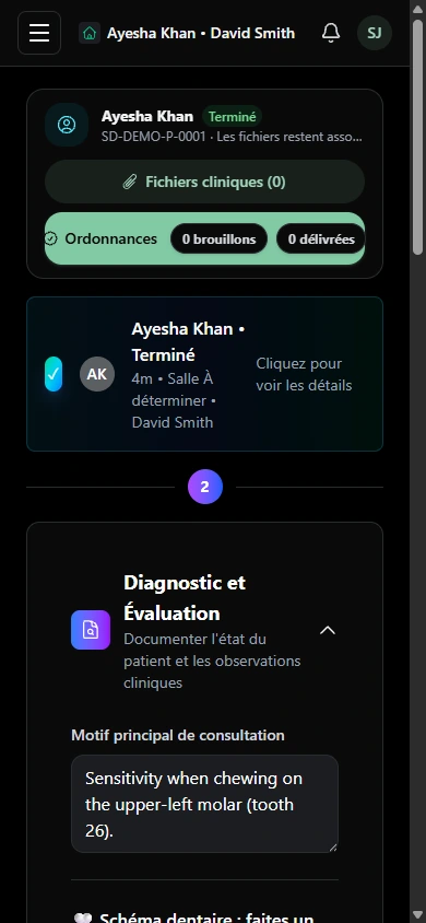 Gardez le traitement documenté. · Mobile