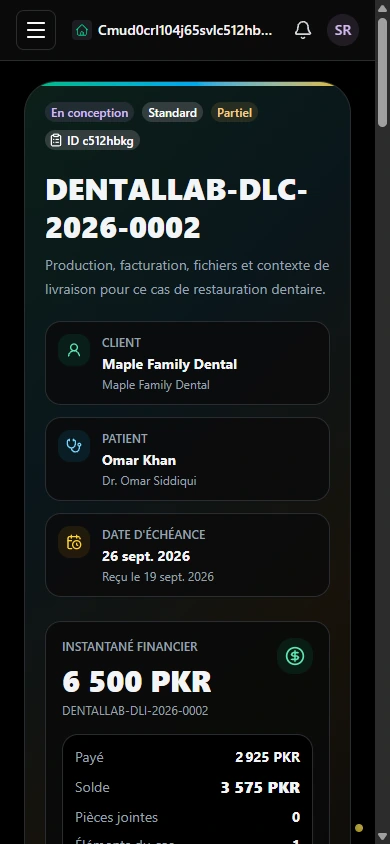 Savoir ce qui est fabriqué et quand c'est dû. · Mobile