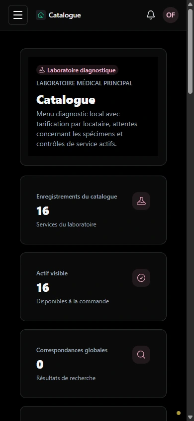 Garder les services disponibles clairs. · Mobile