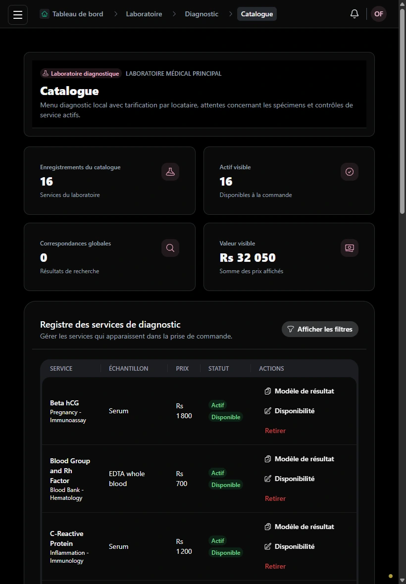 Garder les services disponibles clairs. · Tablette