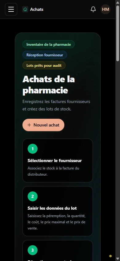 Suivez l'activité des achats. · Mobile