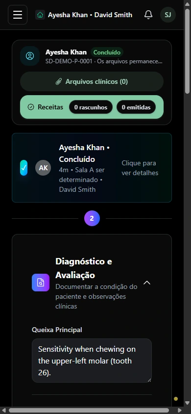 Mantenha o tratamento documentado. · Celular