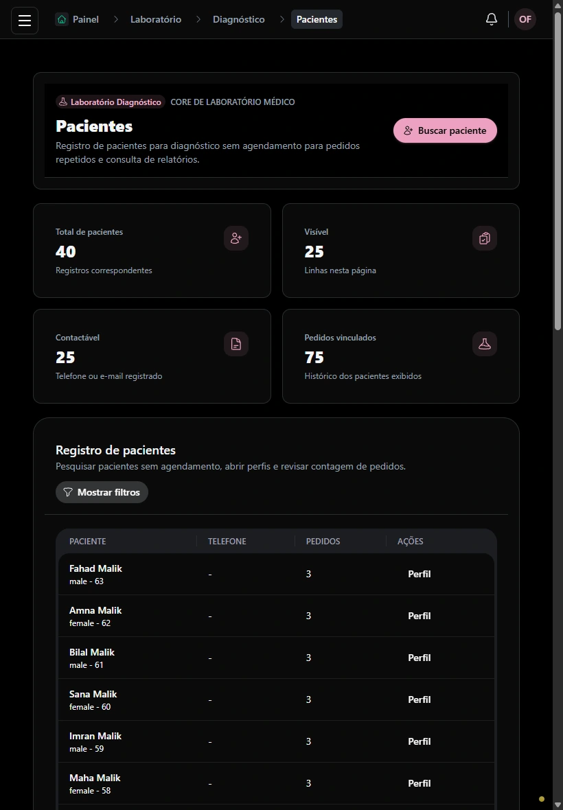 Encontre o registro do paciente correto. · Tablet